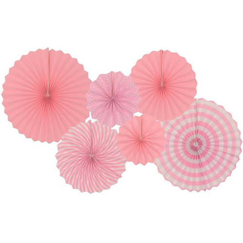 Pink Themed Paper Fan D.I.Y Set